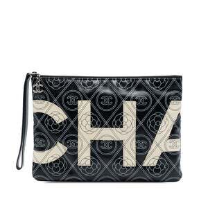 Chanel Camellia Logo Wristlet Clutch #246273C12B